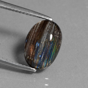 2.59 ct Multicolor Scapolite Gemstone, Scapolite Gem in Oval Cabochon Shape for Sale.