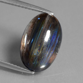 6.73 ct Multicolor Scapolite Gemstone, Scapolite Gem in Oval Cabochon Shape for Sale.