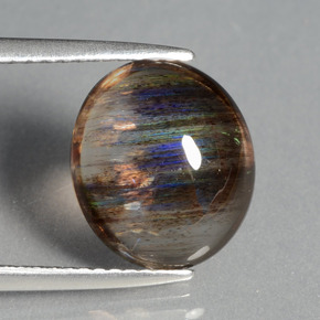 4.21 ct Multicolor Scapolite Gemstone, Scapolite Gem in Oval Cabochon Shape for Sale.