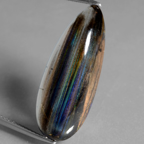 15.08 ct Multicolor Scapolite Gemstone, Scapolite Gem in Pear Cabochon Shape for Sale.