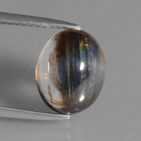 4.52 ct Multicolor Scapolite Gemstone, Scapolite Gem in Oval Cabochon Shape for Sale.