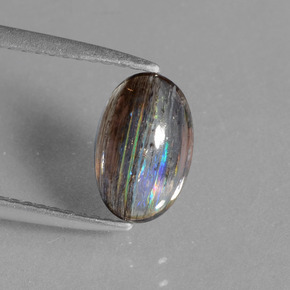 1.45 ct Multicolor Scapolite Gemstone, Scapolite Gem in Oval Cabochon Shape for Sale.
