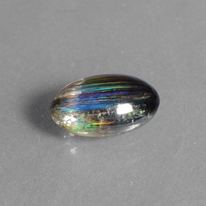 1.45 ct Multicolor Scapolite Stone, Natural Scapolite in Oval Cabochon Shape for Sale