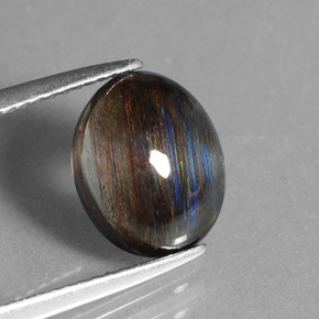 2.54 ct Multicolor Scapolite Gemstone, Scapolite Gem in Oval Cabochon Shape for Sale.