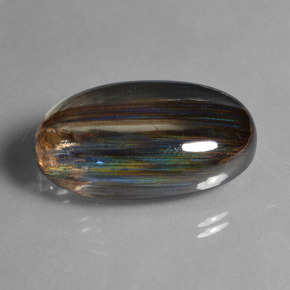 45.72 ct Multicolor Scapolite Stone, Natural Scapolite in Oval Cabochon Shape for Sale