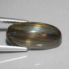 3.58 ct Multicolor Scapolite Stone, Natural Scapolite in Oval Cabochon Shape for Sale