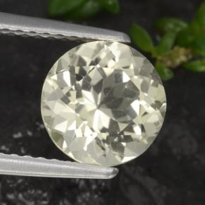 1.75 ct Yellow Scapolite Stone, Natural Scapolite in Round Facet Shape for Sale