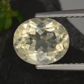 1.72 ct Yellow Scapolite Gemstone, Scapolite Gem in Oval Facet Shape for Sale.