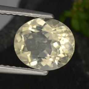1.72 ct Yellow Scapolite Stone, Natural Scapolite in Oval Facet Shape for Sale
