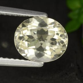 1.69 ct Yellow Scapolite Gemstone, Scapolite Gem in Oval Facet Shape for Sale.
