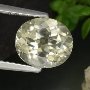 1.84 ct Yellow Scapolite Gemstone, Scapolite Gem in Oval Facet Shape for Sale.