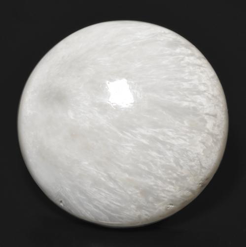 24.4ct Round Cabochon White Scolecite Gem for sale 24.4ct Round Cabochon White Scolecite Gem (ID: 472643)