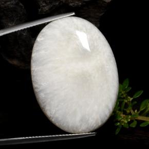 29.8ct Oval Cabochon White Scolecite for sale thumb image of 29.8ct Oval Cabochon White Scolecite (ID: 472645)