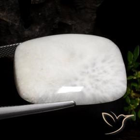 Scolecite Gemstone in 28.5 x 24 mm Size for Sale, Scolecite Stone in Light White Color