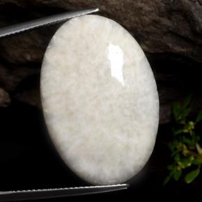 22.7ct Oval Cabochon White Scolecite Gem for sale 22.7ct Oval Cabochon White Scolecite Gem (ID: 472650)