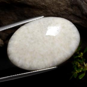 22.70 ct White Scolecite Stone, Natural Scolecite in Oval Cabochon Shape for Sale