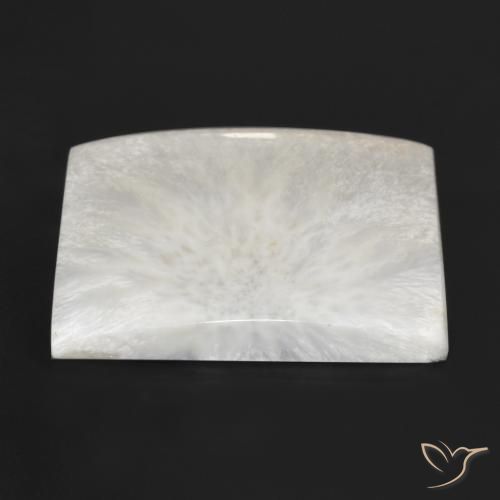 Scolecite Gemstone in 35.6 x 33.9 mm Size for Sale, Scolecite Stone in Cream White Color