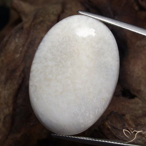 32.15 ct White Scolecite, 32.3 x 23 mm Oval Cut From South Africa, Photo A