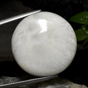 22.8ct Round Cabochon White Scolecite for sale thumb image of 22.8ct Round Cabochon White Scolecite (ID: 474839)