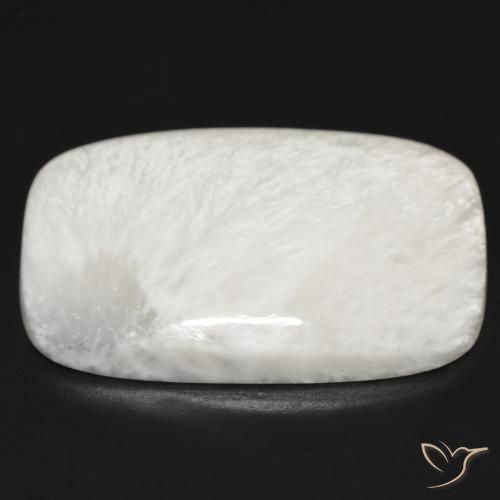 Scolecite Gemstone in 33.8 x 22 mm Size for Sale, Scolecite Stone in Warm White Color