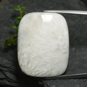 21.2ct Cushion Cabochon White Scolecite for sale thumb image of 21.2ct Cushion Cabochon White Scolecite (ID: 481111)