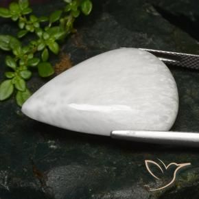 Scolecite Gemstone in 27 x 20 mm (calibrated) Size for Sale, Scolecite Stone in Light White Color