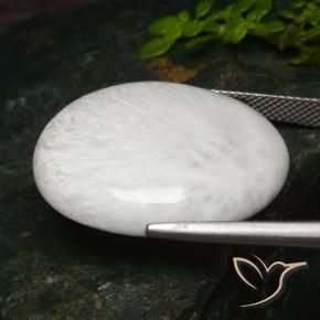 Scolecite Gemstone in 27.1 x 21.8 mm Size for Sale, Scolecite Stone in Light White Color