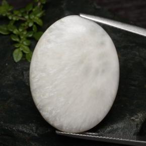 25.2ct Oval Cabochon White Scolecite for sale thumb image of 25.2ct Oval Cabochon White Scolecite (ID: 481658)
