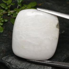 Warmweiß Scolecite Edelstein - 19.9ct Kissen Cabochon (ID: 481659)