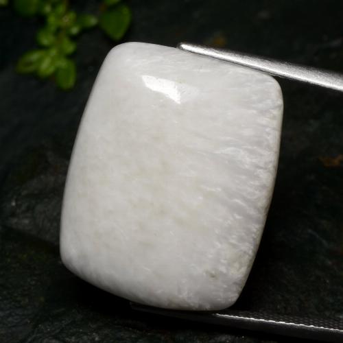 Warm White Scolecite Gem - 17ct Cabochon a cuscino (ID: 481671)