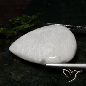 Scolecite Gemstone in 27 x 20 mm (calibrated) Size for Sale, Scolecite Stone in Cream White Color