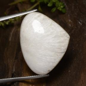 19.99 ct White Scolecite Stone, Natural Scolecite in Pear Cabochon Shape for Sale