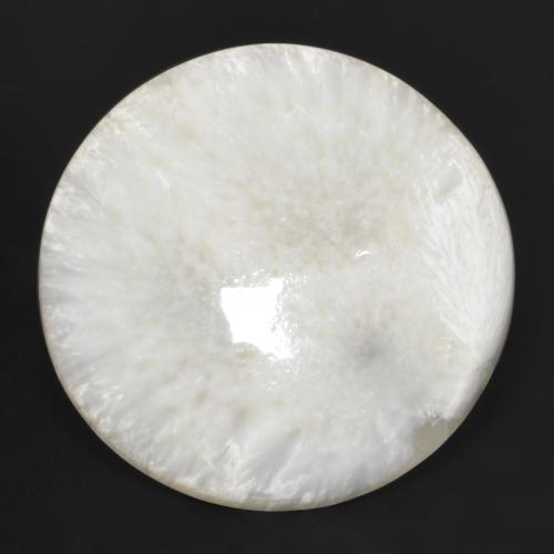 28.3ct Round Cabochon White Scolecite Gem for sale 28.3ct Round Cabochon White Scolecite Gem (ID: 482292)