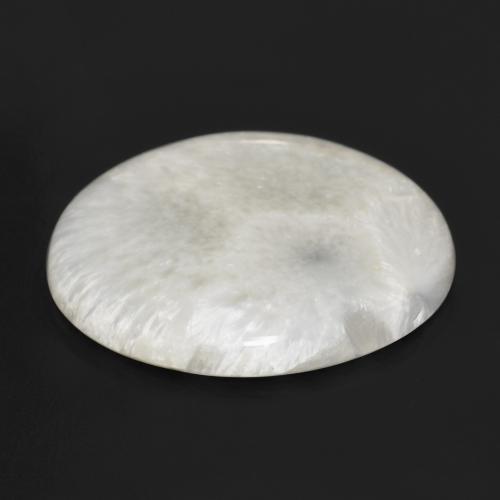 Scolecite Gemstone in 28.6 mm Size for Sale, Scolecite Stone in Warm White Color
