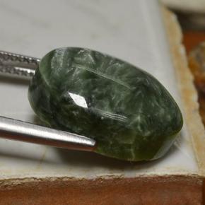Seraphinite Gemstone in 16 x 12 mm (calibrated) Size for Sale, Seraphinite Stone in Green Color