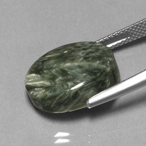 Seraphinite Gemstone in 16 x 12 mm (calibrated) Size for Sale, Seraphinite Stone in Green Color