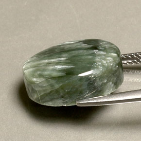 Seraphinite Gemstone in 16 x 12 mm (calibrated) Size for Sale, Seraphinite Stone in Green Color