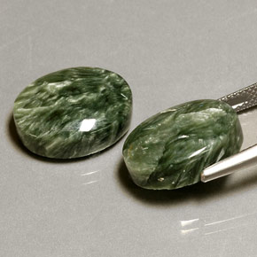 Seraphinite Gemstone in 16 x 12 mm (calibrated) Size for Sale, Seraphinite Stone in Green Color