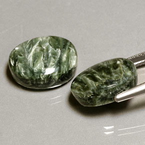 Seraphinite Gemstone in 16 x 12 mm (calibrated) Size for Sale, Seraphinite Stone in Green Color
