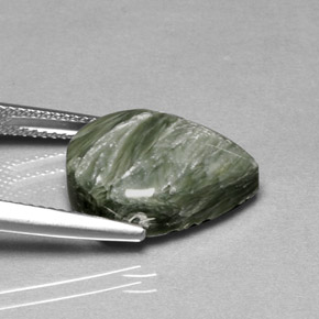 Seraphinite Gemstone in 16 x 12 mm (calibrated) Size for Sale, Seraphinite Stone in Green Color
