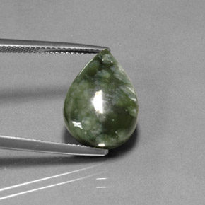 8.25 ct Green Seraphinite Stone, Natural Seraphinite in Pear Cabochon Shape for Sale
