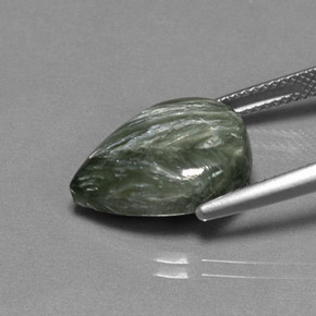 Seraphinite Gemstone in 16 x 12 mm (calibrated) Size for Sale, Seraphinite Stone in Green Color