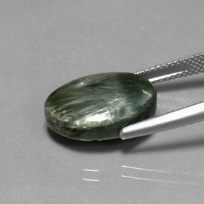 Seraphinite Gemstone in 16 x 12 mm (calibrated) Size for Sale, Seraphinite Stone in Green Color