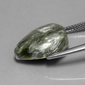 Seraphinite Gemstone in 16 x 12 mm (calibrated) Size for Sale, Seraphinite Stone in Green Color
