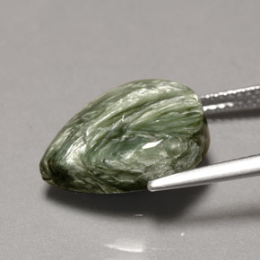 Seraphinite Gemstone in 16 x 12 mm (calibrated) Size for Sale, Seraphinite Stone in Green Color