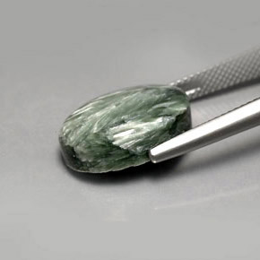 Seraphinite Gemstone in 16 x 12 mm (calibrated) Size for Sale, Seraphinite Stone in Green Color