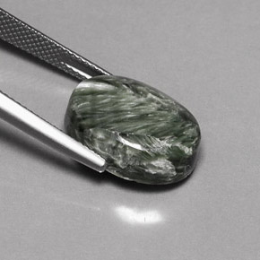 Seraphinite Gemstone in 16 x 12 mm (calibrated) Size for Sale, Seraphinite Stone in Green Color