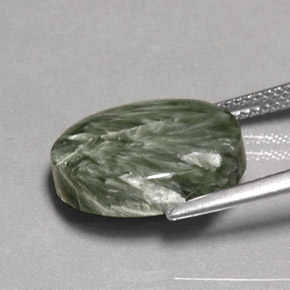 Seraphinite Gemstone in 16 x 12 mm (calibrated) Size for Sale, Seraphinite Stone in Green Color