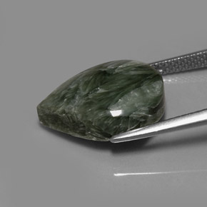 Seraphinite Gemstone in 16.4 x 12 mm Size for Sale, Seraphinite Stone in Green Color