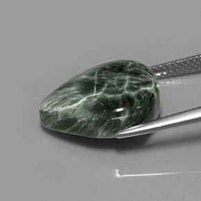Seraphinite Gemstone in 16 x 12 mm (calibrated) Size for Sale, Seraphinite Stone in Green Color